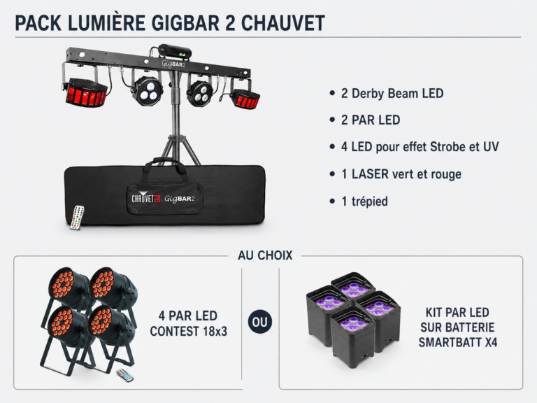 pack lumière n°1 (jusqu'à 50 personnes)