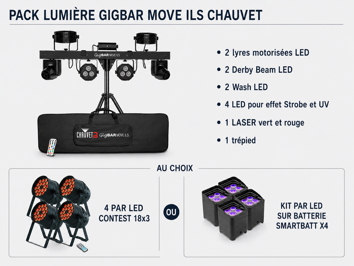 pack lumière n°2 (jusqu'à 100 personnes)