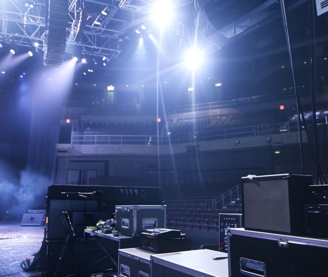 Scène avec éclairage